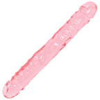 Crystal Jellies 12 Inch Double Dong Pink|Front View|"jellies design - front view"