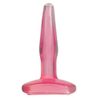 Crystal Jellies Small Butt Plug Pink|Front View|"pink jellies plug-front view"|