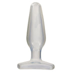 Crystal Jellies Medium Butt Plug Clear|Front View|"clear jellies plug-front view"|