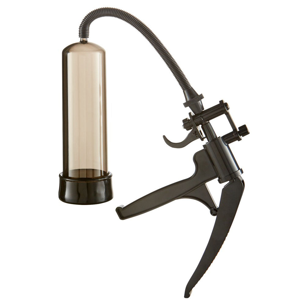 Bang Bang Penis Pump With Scissor Handle|Front View|"Scissor handle pump with pressure control - front view"
