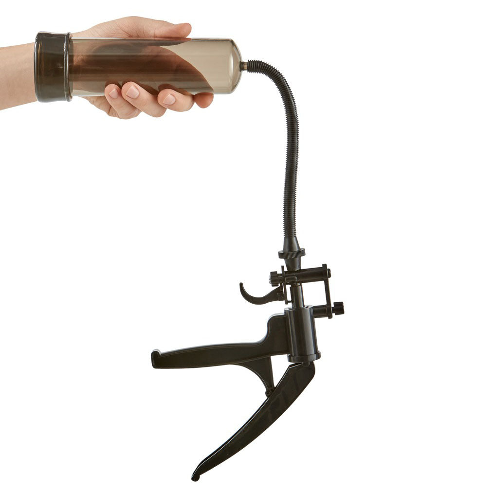 Bang Bang Penis Pump With Scissor Handle|Side View|"Professional-grade enhancement system - side view"