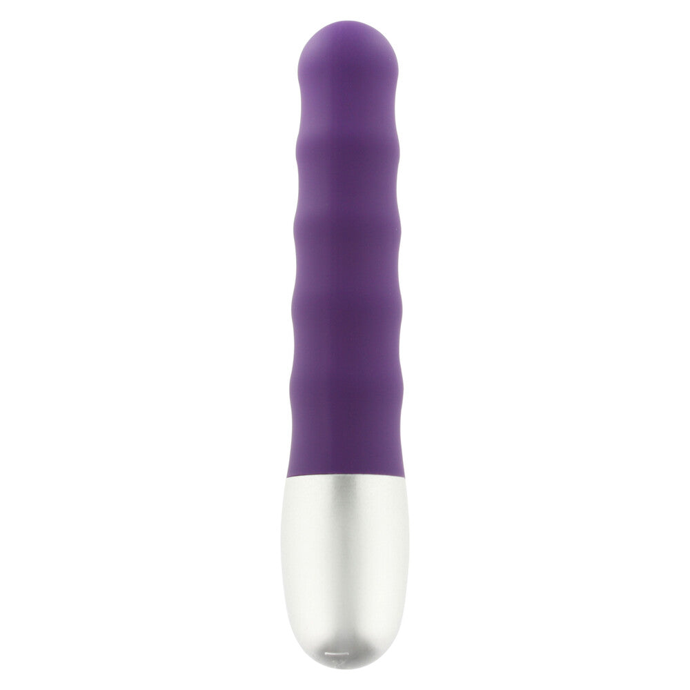 Discretion-Ribbed-Mini-Vibrator|Front View|"textured pleasure vibrator discreet-front view"