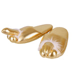 Golden Penis Slippers|Back View|"gold novelty slippers - back view"
