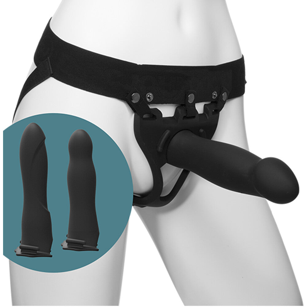 Body Extensions Be Ready Hollow Strap On|Front View|"hollow design - front view"