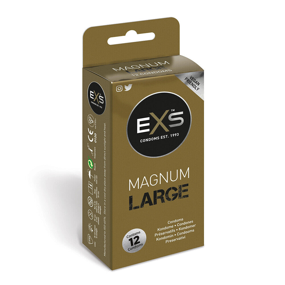 EXS Magnum Large Condoms 12 Pack|Front View|"condom design-front view"|
