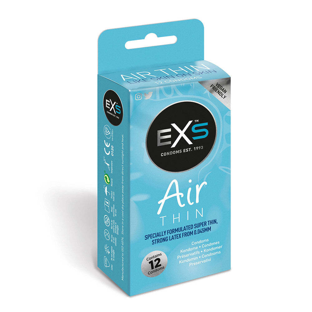 EXS Air Thin Condoms 12 Pack|Front View|"condom design-front view"|