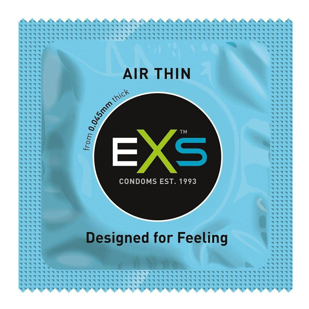 EXS Air Thin Condoms 12 Pack|Side View|"pack features-side view"|