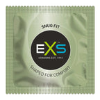EXS Snug Closer Fitting Condoms 12 Pack|Side View|"pack features-side view"|