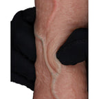 Lovetoy Dual Layered Silicone Dildo 7.5 Inches|Side View|"silicone detail - side view"