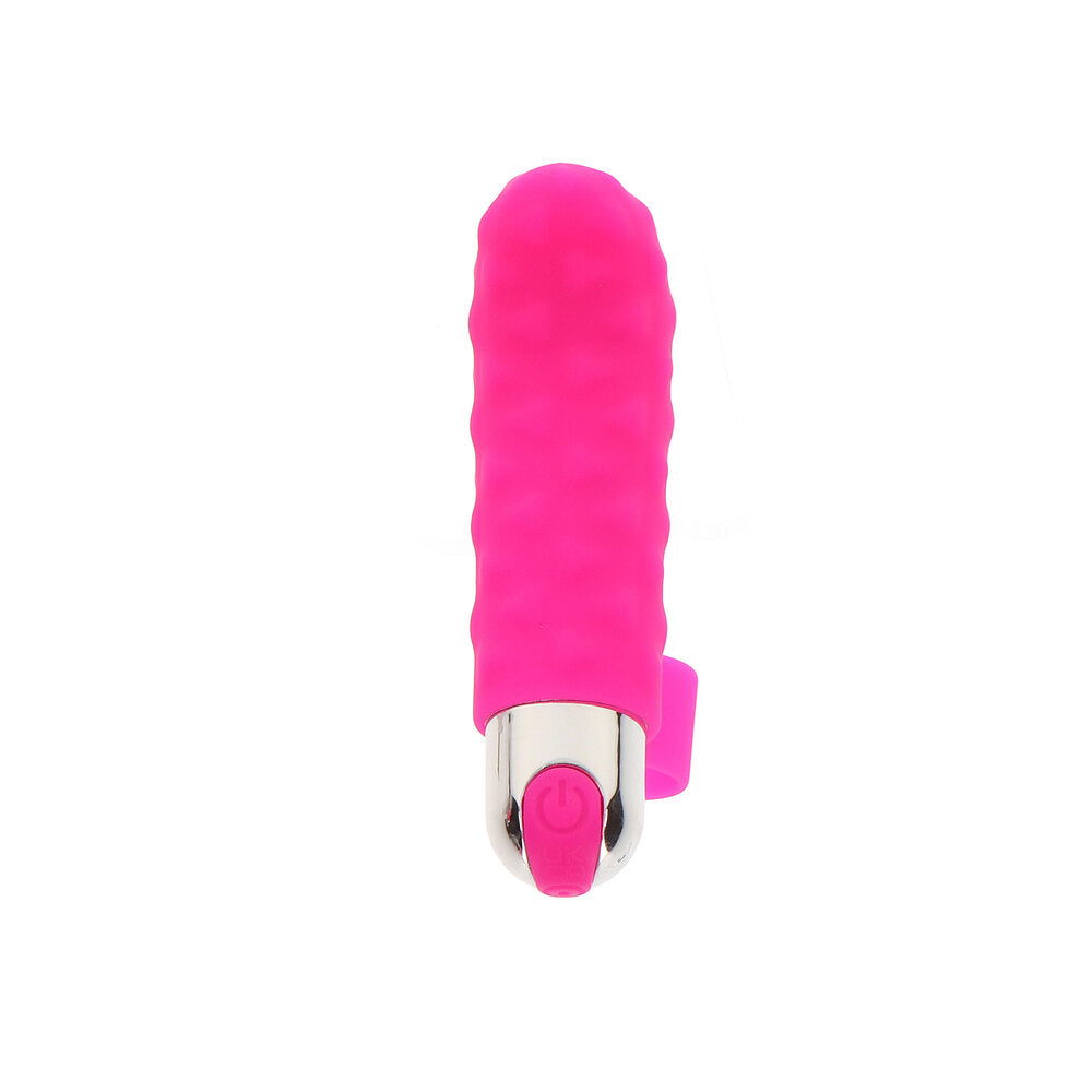 ToyJoy Tickle Pleaser Rechargeable Finger Vibe | Detail | "intuitive controls - detail view"