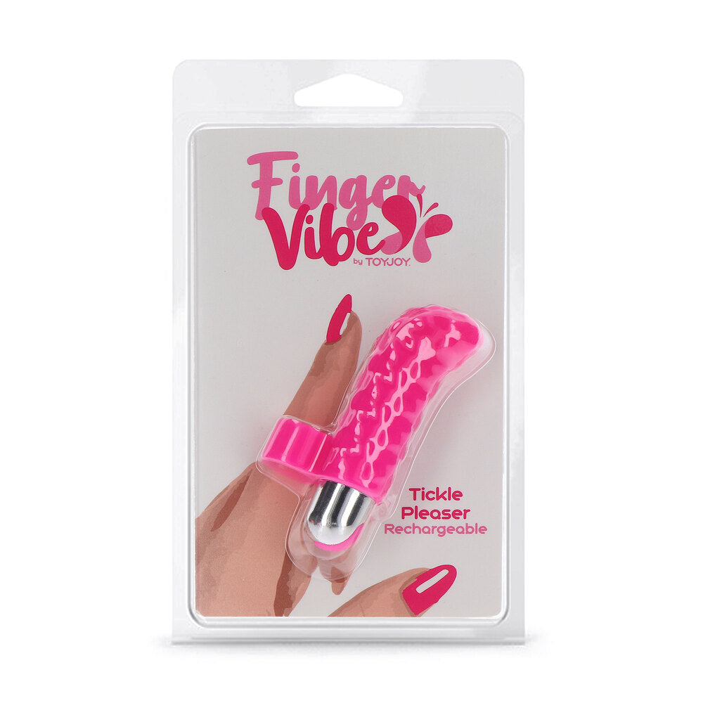 ToyJoy Tickle Pleaser Rechargeable Finger Vibe | Package | "complete tickle kit - package view"