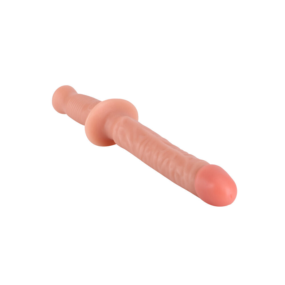 ToyJoy The Manhandler 14.5 Inch Flesh Pink|Side View|"texture detail - side view"