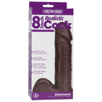 VacULock 8 Inch Realistic Dildo Attachment Black|Back View|"quality build - back view"