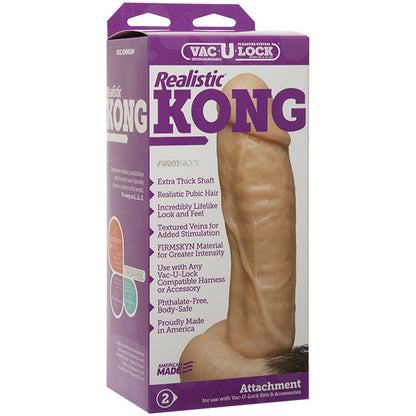 VacULock Kong Realistic Dildo Attachment|Back View|"quality build - back view"