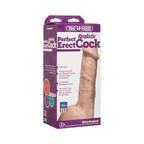 VacULock 7 Inch Perfect Erect Cock Attachment Flesh Pink|Side View|"erect detail - side view"