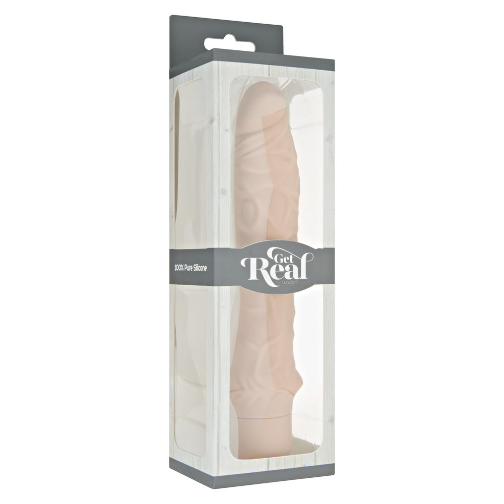 ToyJoy Get Real Classic Silicone Vibrator Flesh Pink|Back View|"quality build - back view"