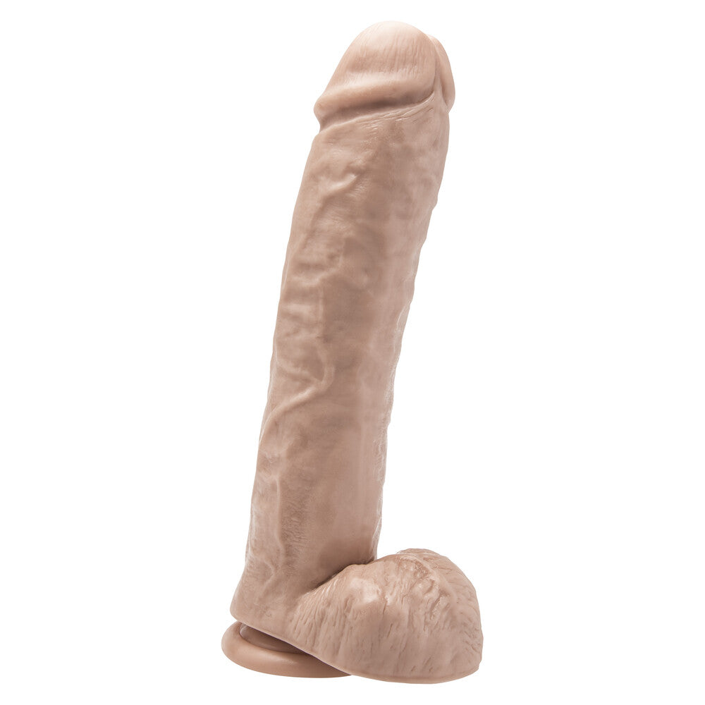 ToyJoy Get Real 11 Inch Dong With Balls Flesh Pink|Front View|"realistic design - front view"