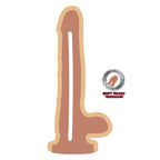 ToyJoy 7 Inch Get Real Dual Density Dildo|Side View|"realistic detail - side view"