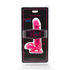 ToyJoy Happy Dicks Dildo With Balls 6 Inches|Side View|"ball detail - side view"