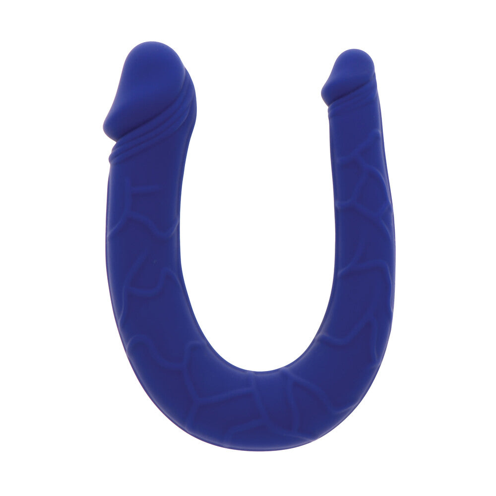 ToyJoy Get Real Realistic Mini Double Dong Blue|Front View|"realistic design - front view"