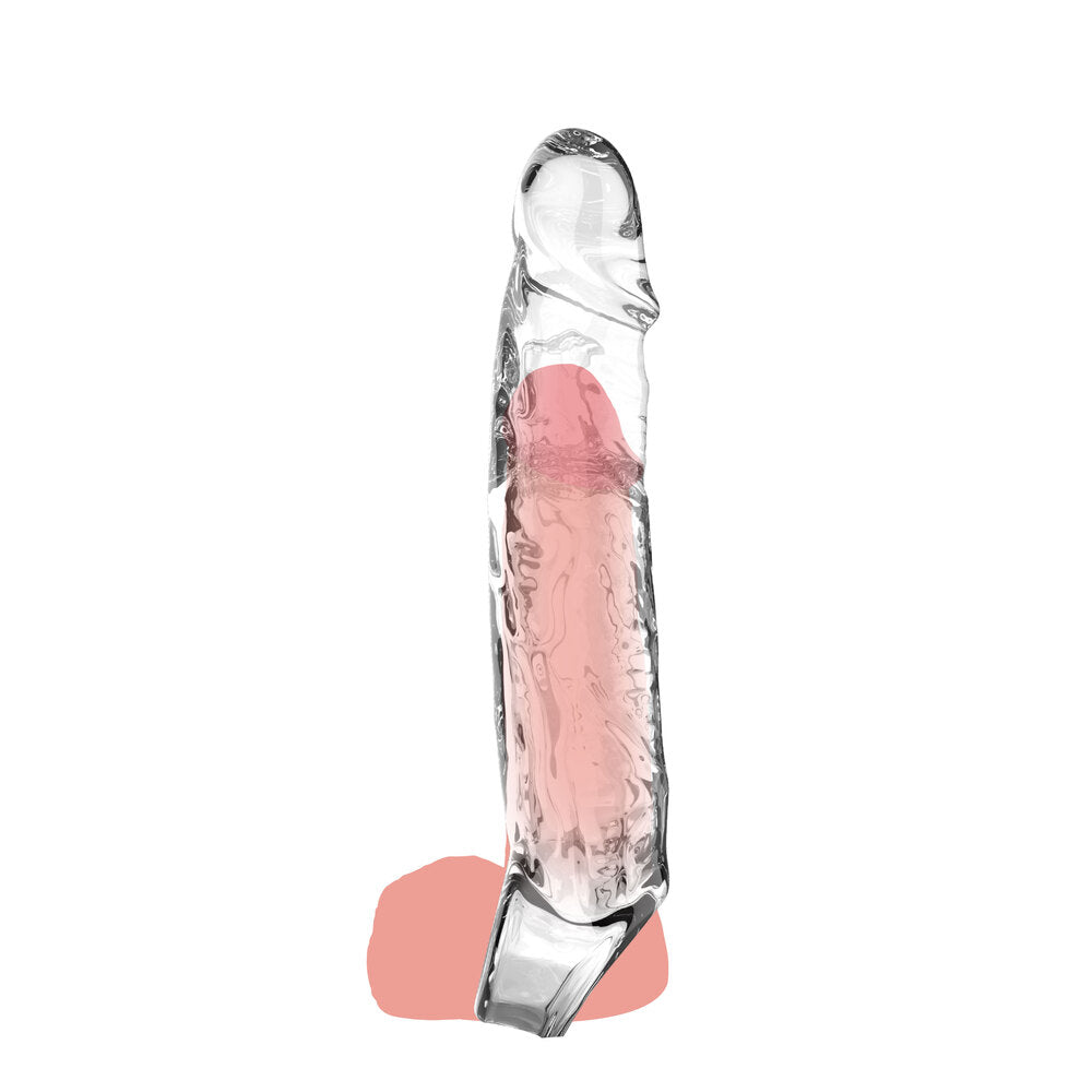 ToyJoy Get Real Extension Sleeve Large|Side View|"sleeve detail - side view"