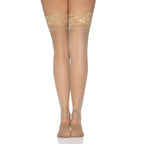 Leg Avenue Stay Up Sheer Thigh Hold Ups Nude UK 6 to 12|Front View|"nude thigh hold ups - front view"
