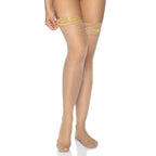 Leg Avenue Stay Up Sheer Thigh Hold Ups Nude UK 6 to 12|Side View|"nude thigh hold ups - side view"
