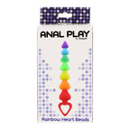 ToyJoy Rainbow Heart Anal Beads|Set View|"complete heart beads set-set view"|