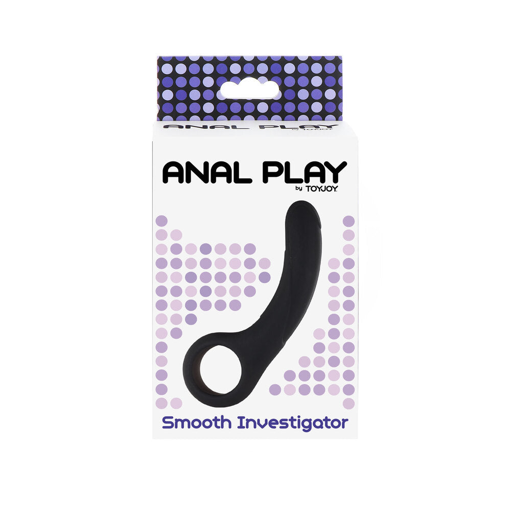 ToyJoy-Anal-Play-Smooth-Investigator-Black|Side View|"ergonomic design-side view"