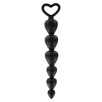 ToyJoy Anal Play Bottom Beads Black|Front View|"black anal beads-front view"|
