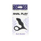ToyJoy-Anal-Play-Bum-Buster-Prostate-Massager-Black|Side View|"ergonomic design-side view"