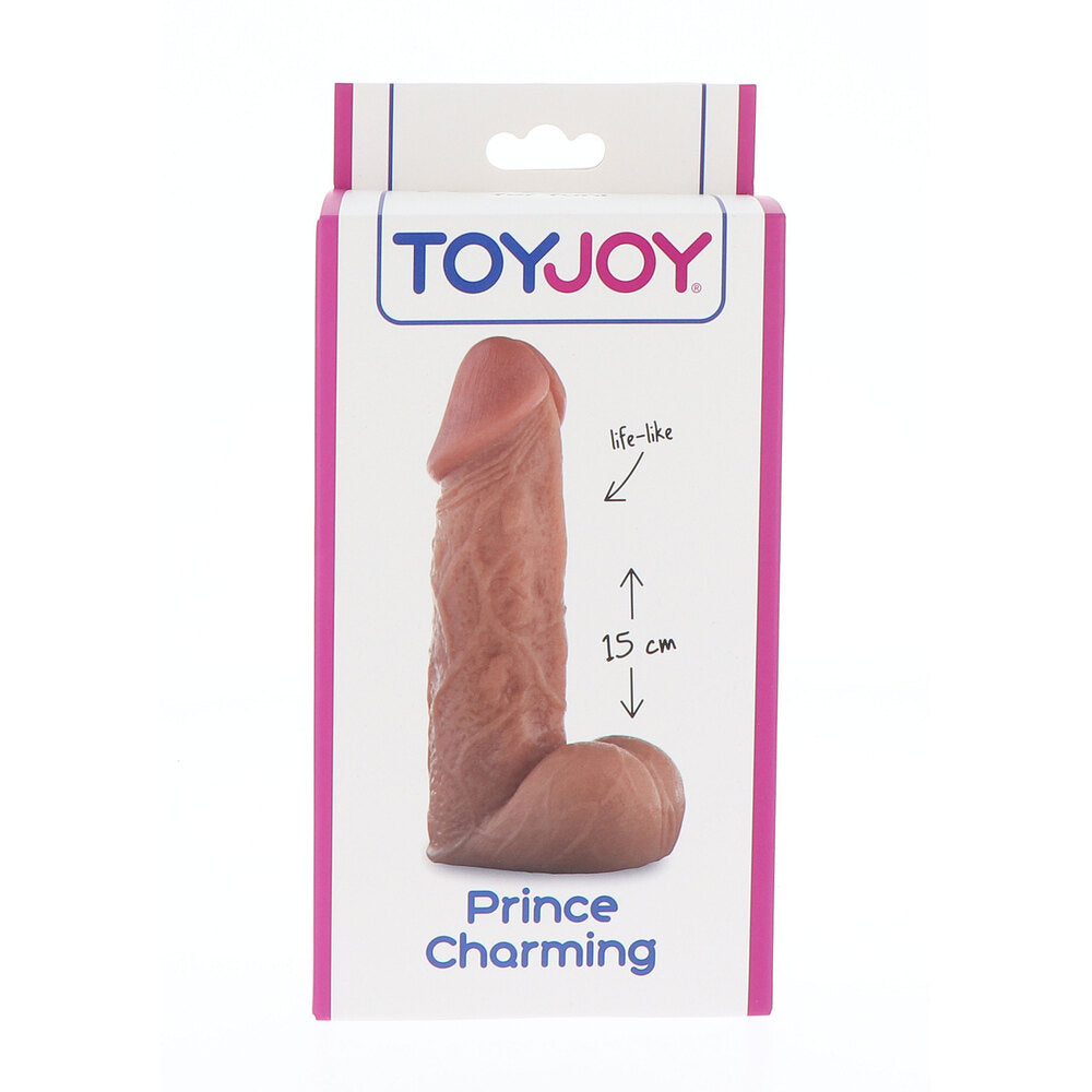 ToyJoy Prince Charming Life Like 15cm Dildo|Side View|"realistic detail - side view"