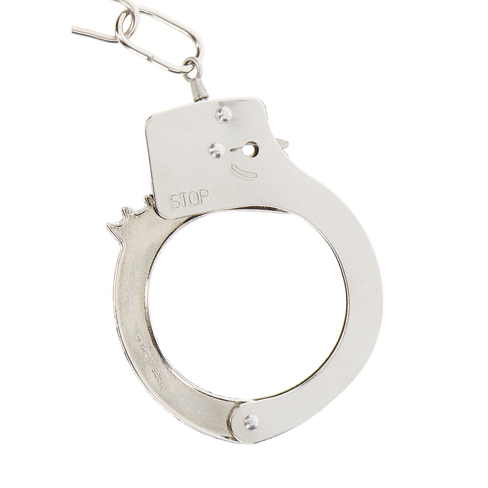 ToyJoy Metal Fun Cuffs|Side View|"cuff details-side view"|