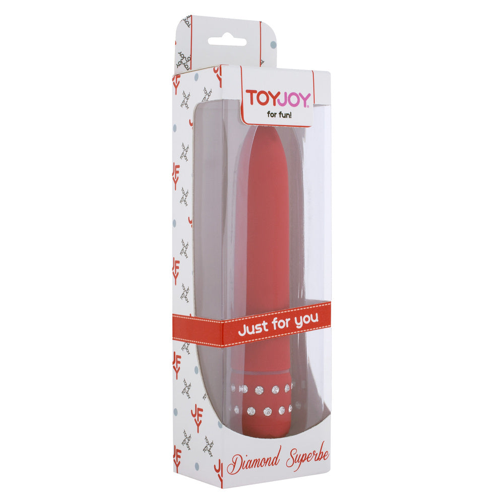 Toyjoy-Diamond-Red-Superbe-Mini-Vibrator|Side View|"premium compact design-side view"