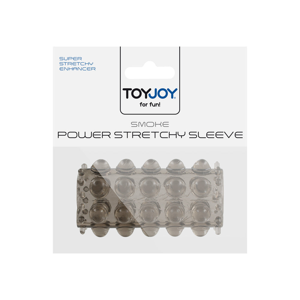 ToyJoy Power Stretchy Sleeve Smoke|Side View|"stretchy detail - side view"
