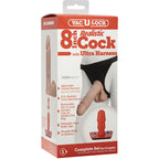 VacULock 8 Inch Realistic Cock With Ultra Harness|Detail View|"surface detail - detail view"
