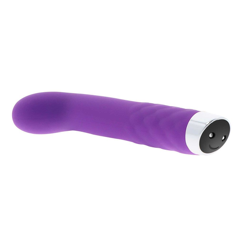 Toyjoy-Smile-Tickle-My-Senses-Purple-Mini-G-Spot-Vibe|Side View|"curved g-spot design-side view"