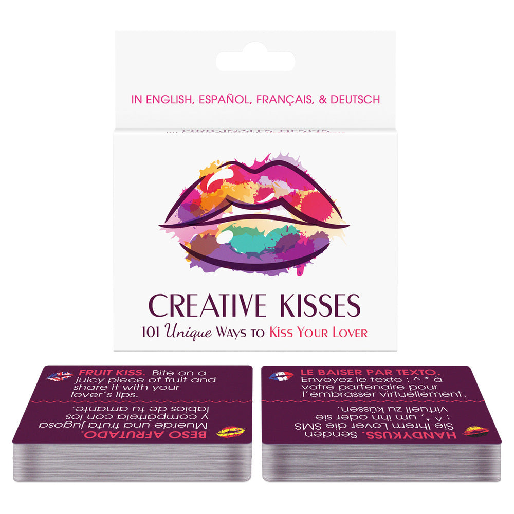 Creative Kisses Card Game|Side View|"kissing card game - side view"