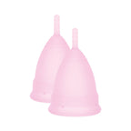 Mae B Intimate Health 2 Small Menstrual Cups|Front View|"small cups-front view adult toys direct"|