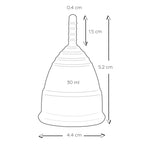Mae B Intimate Health 2 Large Menstrual Cups|Detail View|"features detail-detail view adult toys direct"|