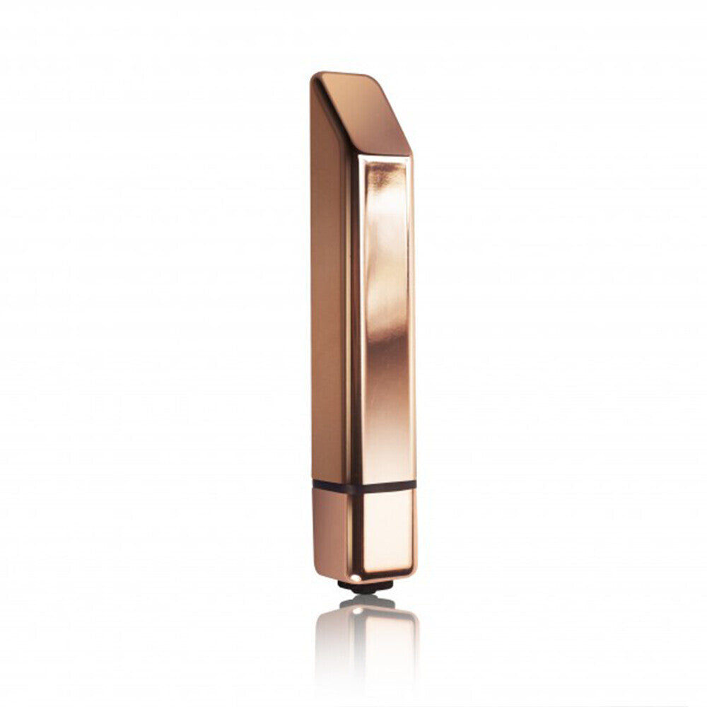 Rocks-Off-Bamboo-Rose-Gold-Vibe|Front View|"luxury rose gold vibrator waterproof-front view"