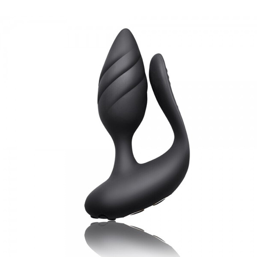 Rocks-Off-Cocktail-Remote-Control-Couples-Vibe-Black|Front View|"couples vibrator-front view"