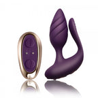 Rocks Off Cocktail Remote Control Couples Vibe Purple|Side View|"Premium pleasure device - side view"