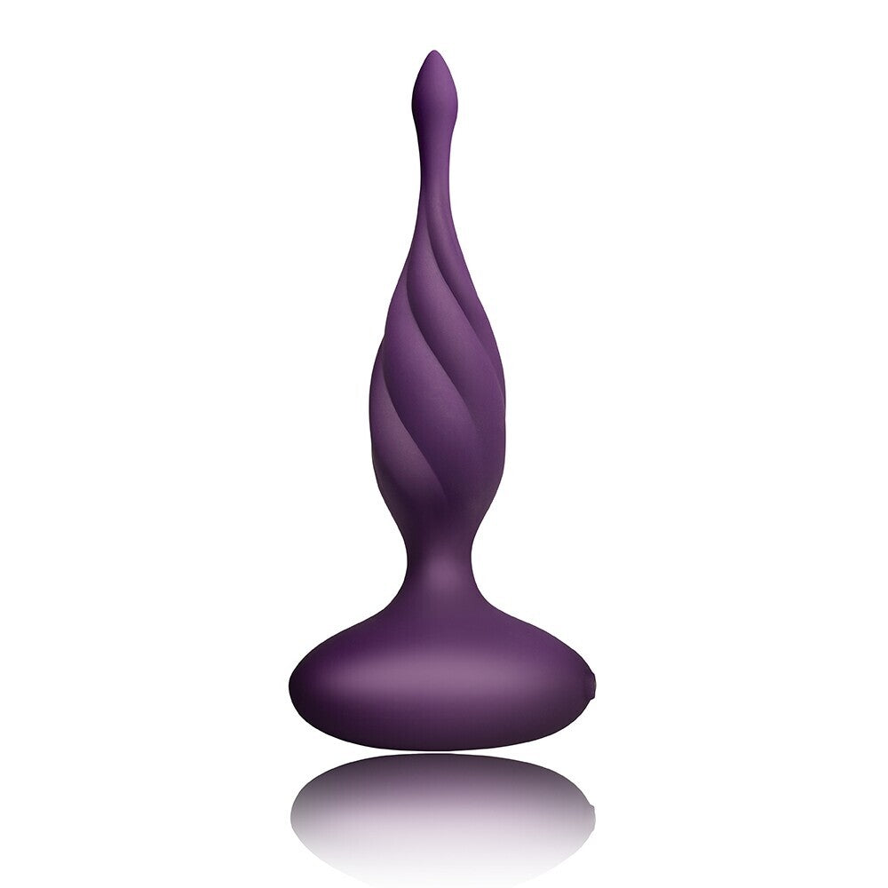 Rocks-Off-Petite-Sensations-Discover-Butt-Plug-Purple|Side View|"ergonomic design-side view"