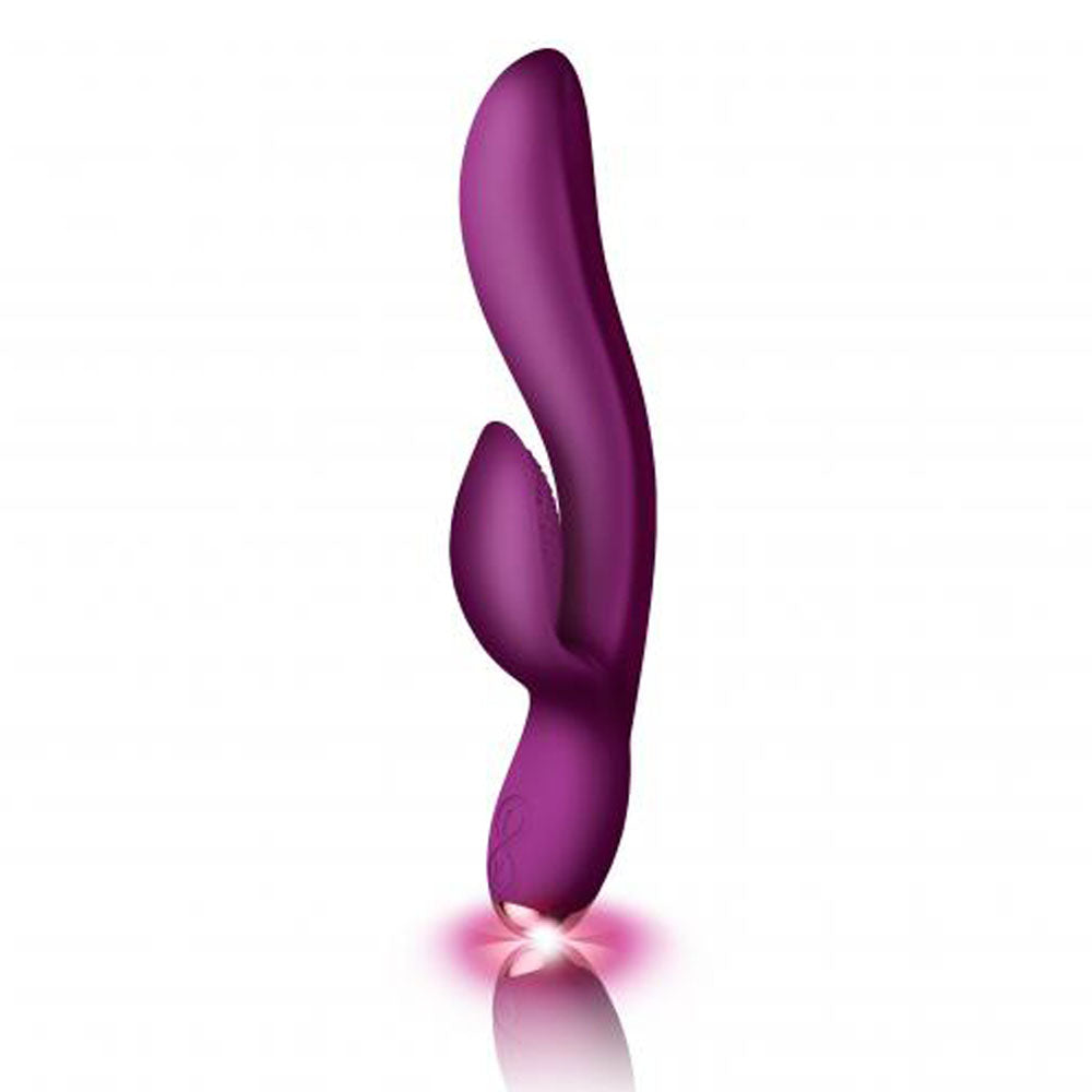 Rocks Off Regala Clitoral Vibrator Fuchsia|Side View|"Premium pleasure device - side view"