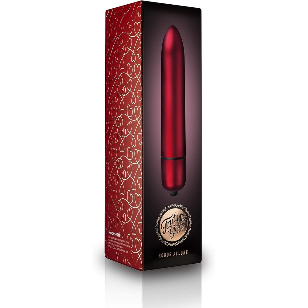 Rocks-Off-Truly-Yours-Rouge-Allure-160mm-Bullet|Front View|"luxury bullet vibrator rouge-front view"