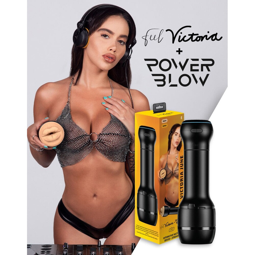 Kiiroo Combo Interactive Powerblow Victoria June Masturbator|Side View|"combo detail - side view"