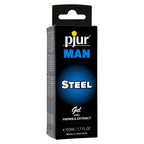 Pjur Man Steel Gel With Paprika Extract Lubricant 50ml|Side View|"bottle detail-side view adult toys direct"|