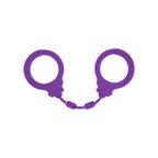 Lola Party Hard Suppression Silicone Handcuffs Purple|Front View|"silicone cuffs-front view"|