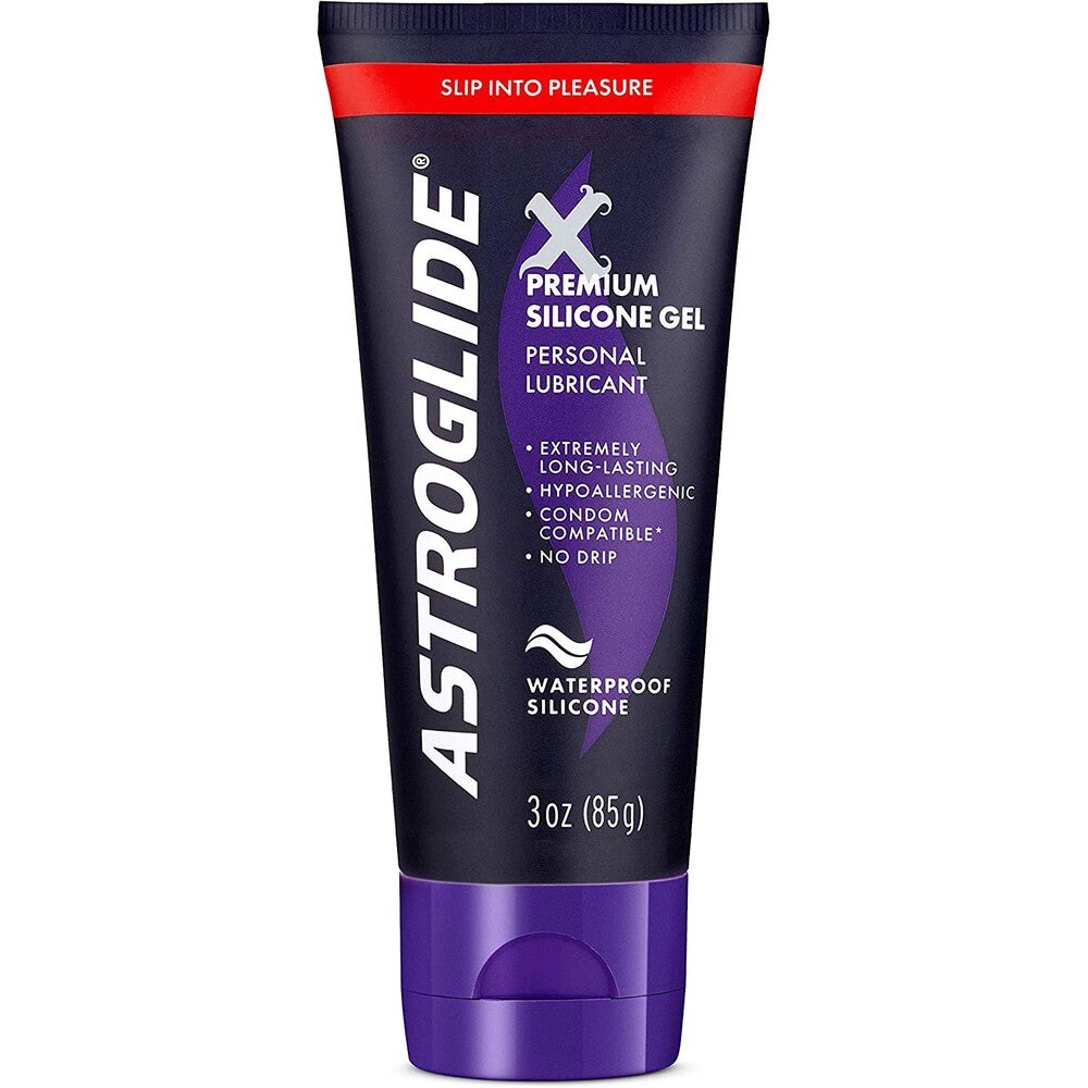 Astroglide X Premium Silicone Gel 3oz|Front View|"silicone gel-front view adult toys direct"|
